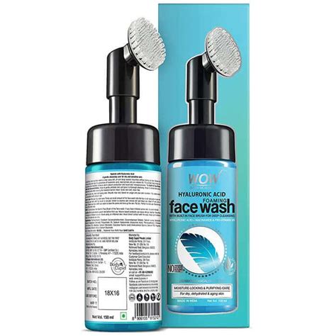 Buy WOW SKIN SCIENCE HYALURONIC ACID FOAMING FACE WASH + BUILT-IN BRUSH ...