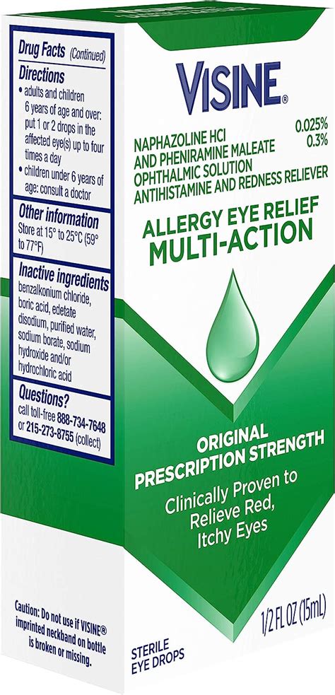 Buy Visine Allergy Eye Relief Multi-Action Antihistamine & Redness ...