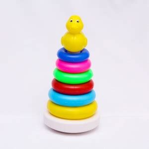 Kidsbuddy Yellow Duck Stacking Rings Toy - Yellow Duck Stacking Rings ...