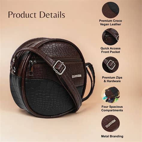 Luna Mocha Brown Round Sling Bag – Pramadda Pure Luxury