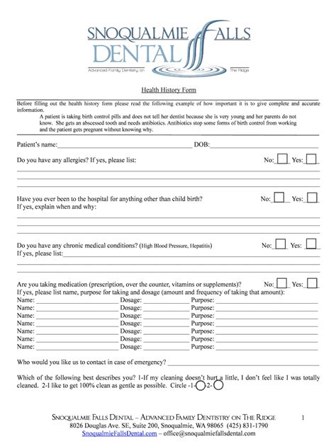 Fillable Online Health History bForm Patient39sb name DOB Do you have ...