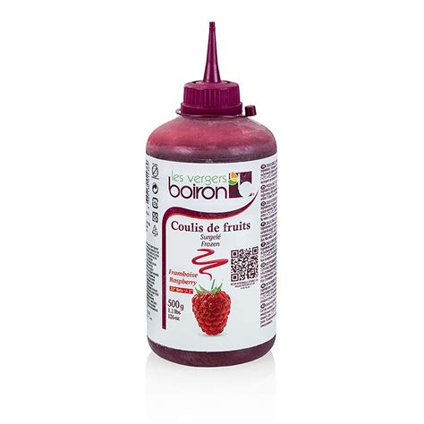 Boiron Coulis Raspberry, Sauce, 19% Sugar, Squeeze Bottle, 500 g, Pe ...