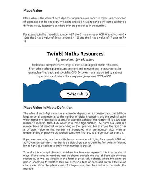 Image result for What Example Place Value
