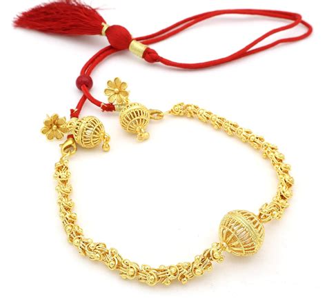 Buy Upala Gold Plated Bakul Choker Necklace Set With Adjustable Tassel ...