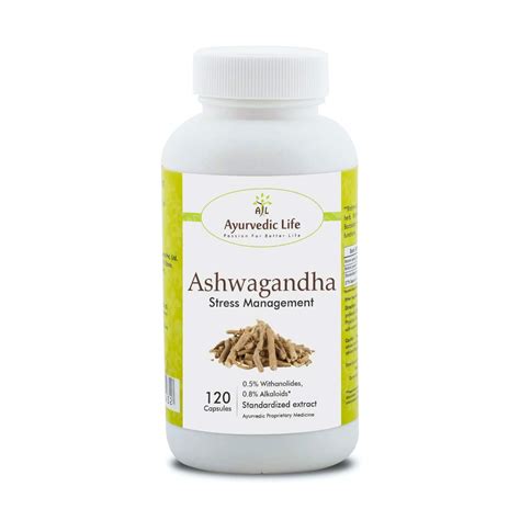 Ayurvedic Life Ashwagandha Capsules 240mg - 120 Capsules, natural ...