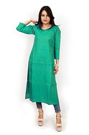 Buy ARZOYI Women's Cotton Angrakha Kurta (AR_203_Multicolor_Medium) at ...