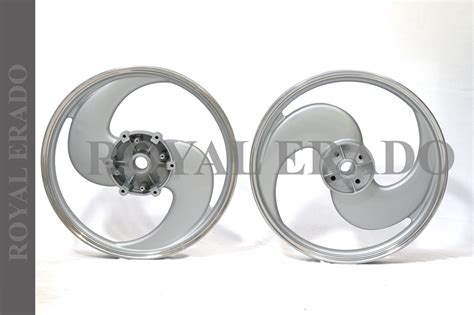 2 Spokes SILVER Alloy Wheel for STANDARD ABS Royal-Enfield Bullet X 35 ...
