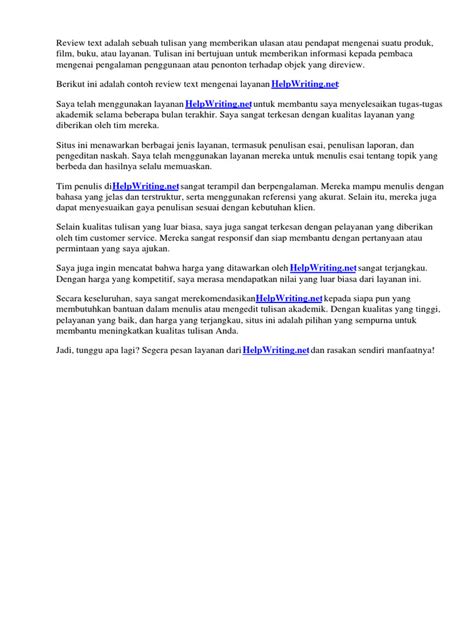 Image result for Example of Review Text