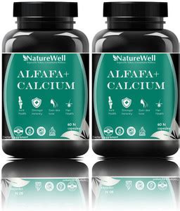 Naturewell Alfalfa Calcium+Magnesium+Zinc D3 - 120 capsules (Alfalfa ...