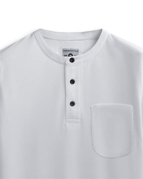 Pure Cotton Henley Pocket T shirts (White) – Pitshirts