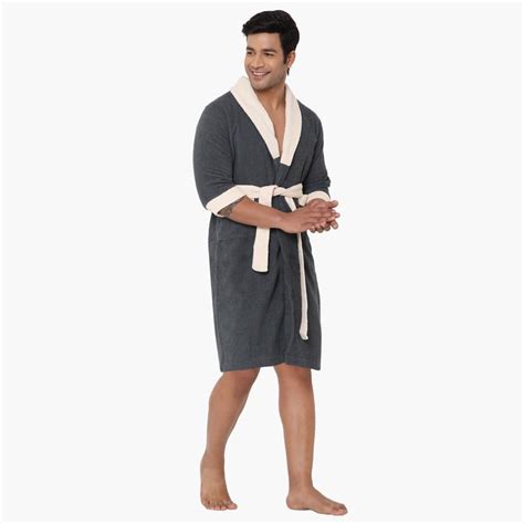 Buy SPACES Cloudz Cotton Adult Bathrobe, L from Spaces at just INR 2479.0