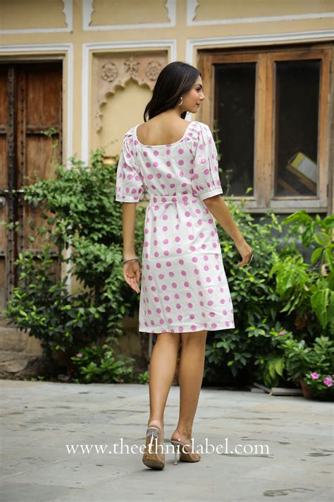 "Julie" Polka Dot Cotton dress – The Ethnic Label