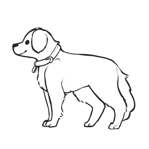 Outline of a dog