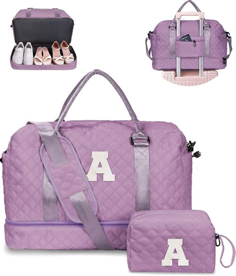 Amazon.com | Vogewood Gift for Women-Initial Teenage Girl Duffle Bag ...