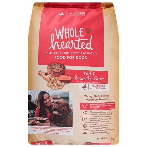 WholeHearted Dog Food, Beef & Brown Rice Recipe, All Breeds (30 lb ...
