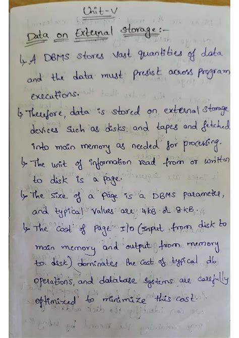 DBMS - Unit V: External Data Storage and File Organization - Studocu