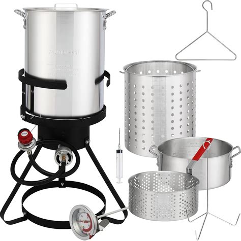 Amazon.com: Outvita 30 Qt Turkey Deep Fryer & 10QT Fish Fryer Kit w ...