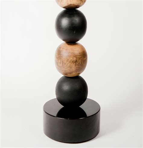 Wooden Spheres Floor Lamp with Palm Screen by Daniel Orozco For Sale at ...