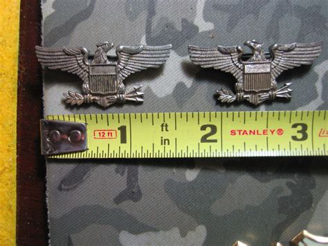 WWI US Full Bird Colonel Rank Insignia Pins | #4542315213