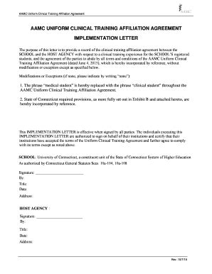 Fillable Online uconncontracts uconn AAMC UNIFORM CLINICAL TRAINING ...