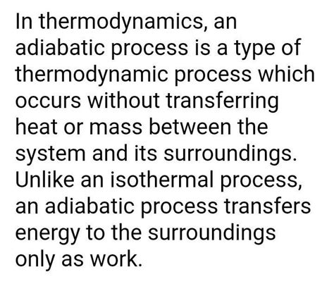 what is the specific heat of gas in adiabatic process??? - Brainly.in