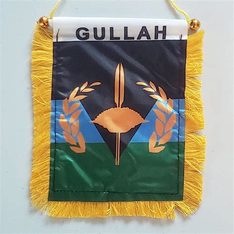 4 X 6 Inch Gullah Geechee Window Hanging Flag - Rearview Mirror & Doub