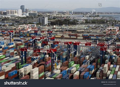 Crane Moves Shipping Container Yusen Container Stock Photo 2263804393 ...