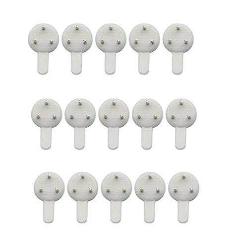 Syga Plastic Mini Invisible Hanging Hooks (B004B, White) - Pack of 15 ...
