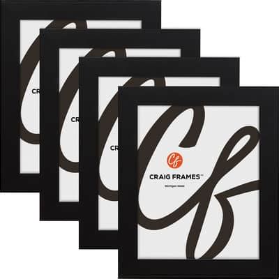 4 Pack Craig Frames Bauhaus Mystic Satin Black Picture Frame, Size: 22 ...