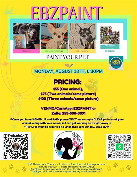 ?? EBZPAINT Presents: Paint Your Pet or Favorite Animal ?, Papa Doc’s ...