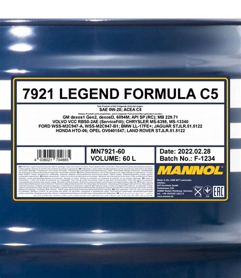MANNOL Legend Formula C5 0W-20