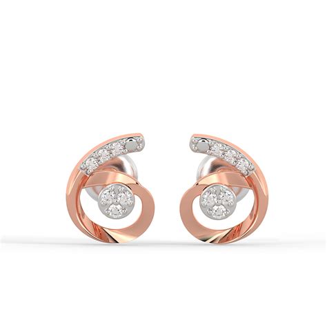 Rose Gold Quoted Lab Diamond Earrings – Heer by GIVA