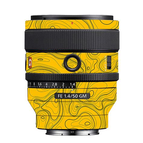 Topographic Map Pattern Sony FE 50mm f/1.4 GM Camera Lens Skin