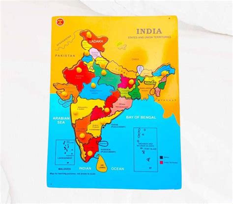 VSINDIA Wooden Map Of India Educational Puzzle For Kids Price in India ...