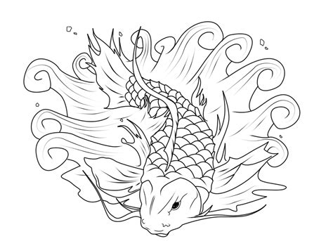 Free Printable Koi Fish Coloring Pages