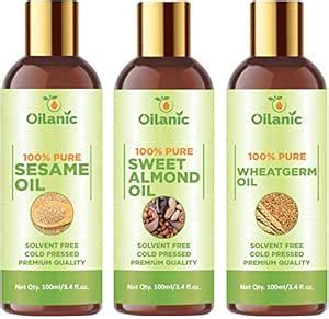 Buy Oilanic?100% Pure & Natural Sesame Oil, Sweet Almond Oil ...