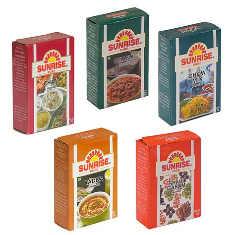 Sunrise Chaat Masala, Chana Masala, Chow Mix Masala, Tadka Masala ...