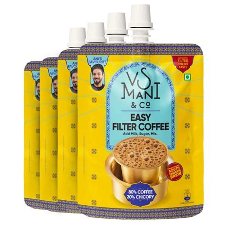 VS Mani & Co Filter Coffee Decoction - Arabica Dark Roast, Strong and ...