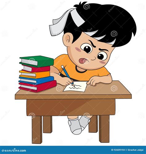 Doing Homework Stock Illustrations – 603 Doing Homework Stock ...