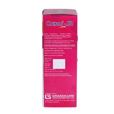 Oxiron JR Syrup 100 ml Price, Uses, Side Effects, Composition - Apollo ...