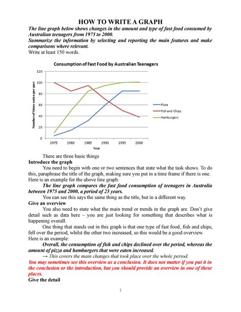 Handout HOW TO Write A Graph - HOW TO WRITE A GRAPH The line graph ...