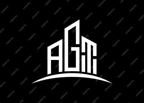 Letter AGT building vector monogram logo design template Building Shape ...