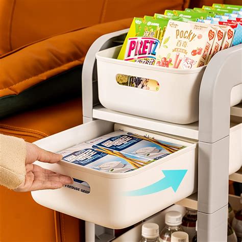 Buy HOTRCR Storage Trolley Cart 3 Tier Storage Trolley on Wheels ...