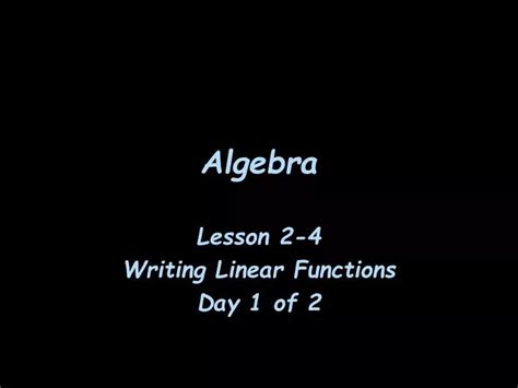 PPT - Algebra PowerPoint Presentation, free download - ID:2244295