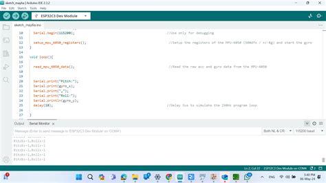 Image result for MPU-6050 Arduino Code for Graph