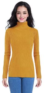 Buy DENIMHOLIC Women's Cotton Turtle Neck Sweater (in, Alpha, S, Black ...