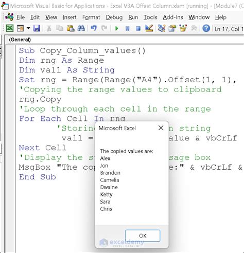 Image result for Excel VBA Range.offset Examples