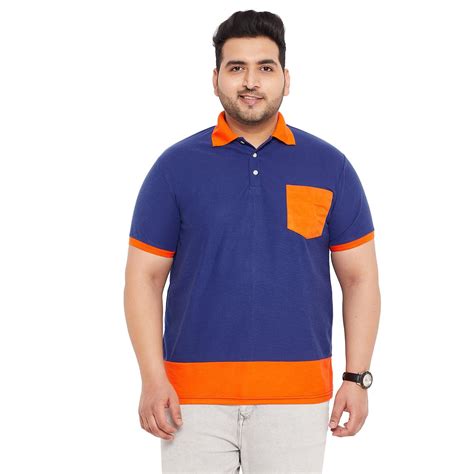 Men Plus Size Finn-B Colorblock Polo Tshirt – bigbanana