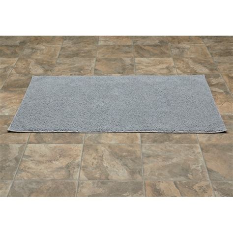 Garland Rug Queen Cotton 24-in x 40-in Platinum Gray Cotton Bath rug in ...