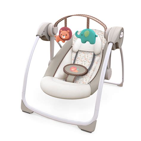 Ingenuity Soothe 'n Delight 6-Speed Portable Baby Swing with Music ...